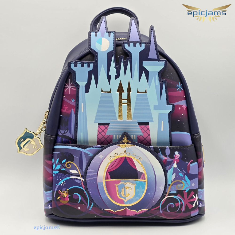 Loungefly Disney Cinderella Castle Series Mini Backpack New